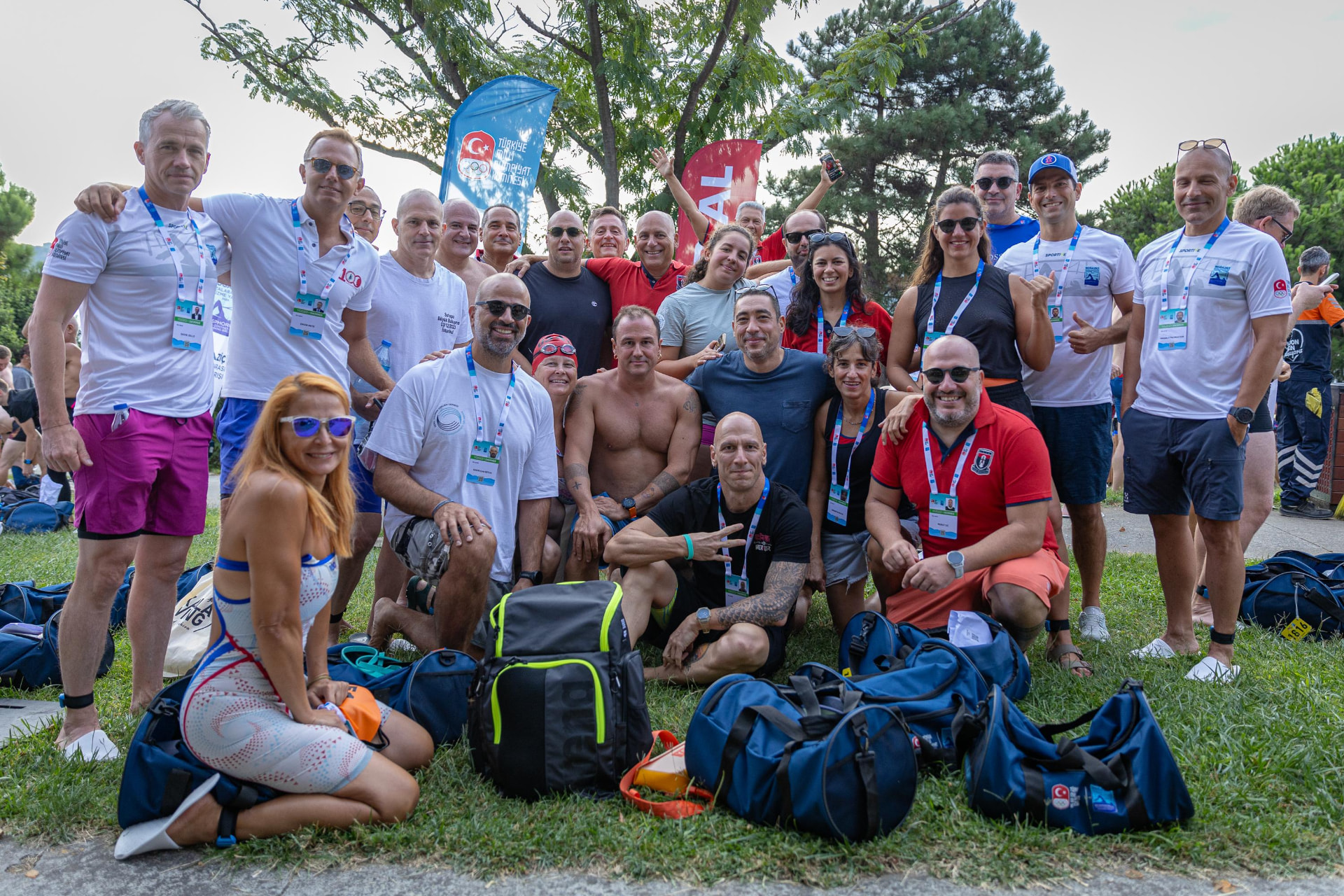 Bebek Swimming Club group at the Bosphorus race