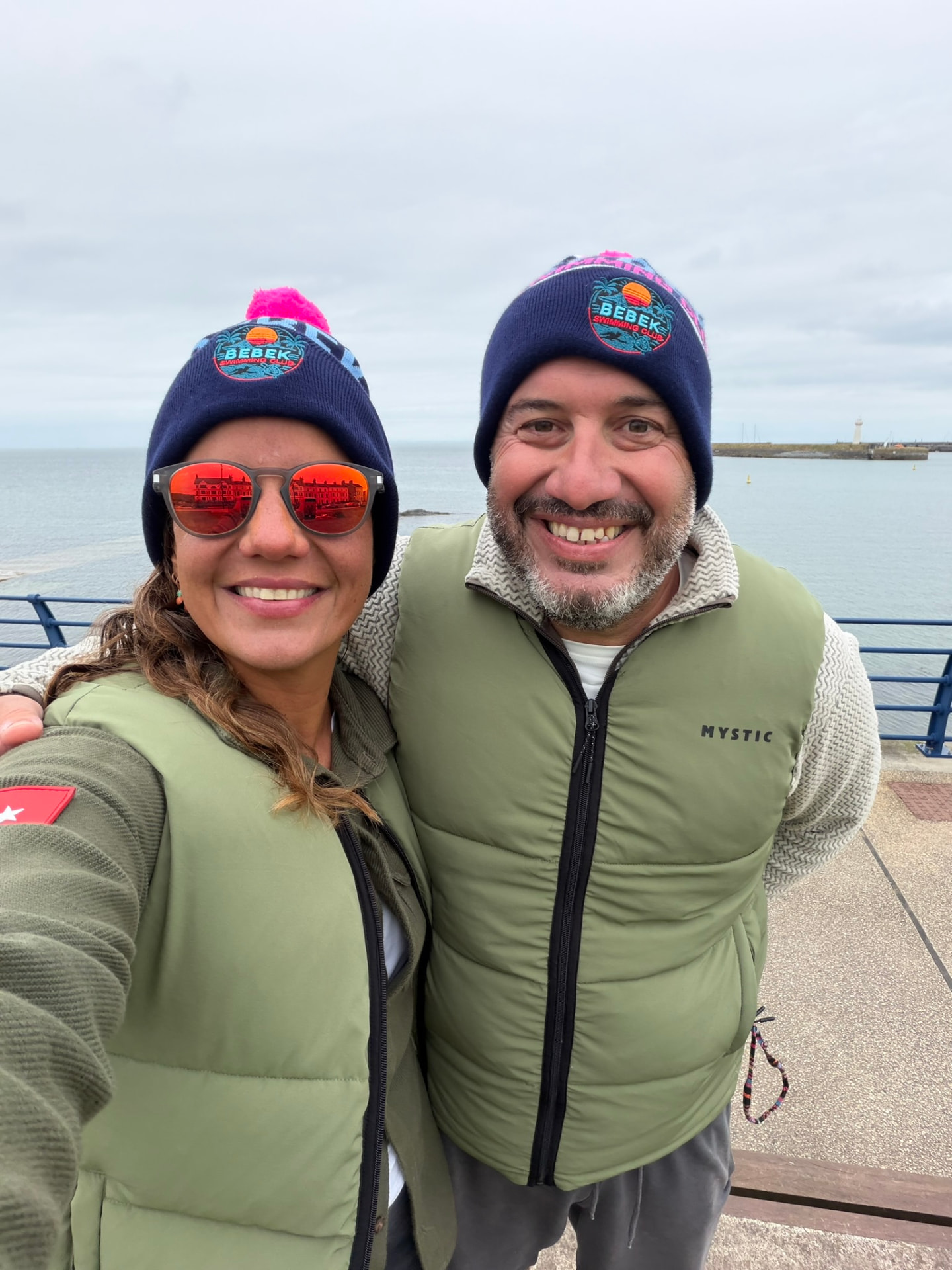 Club beanies by the sea
