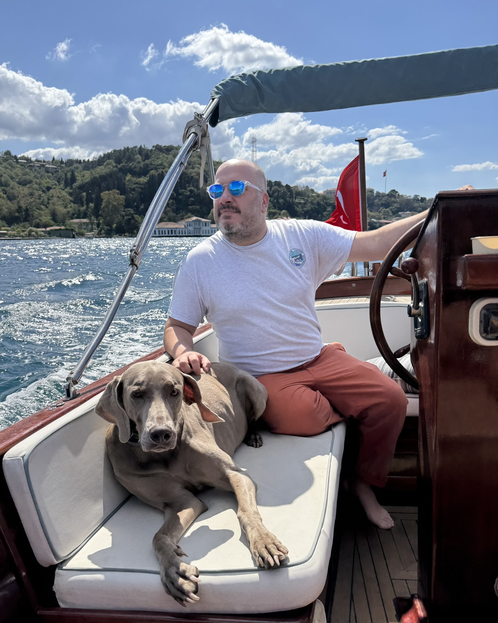 Murat Öz on the Bosphorus with Margot